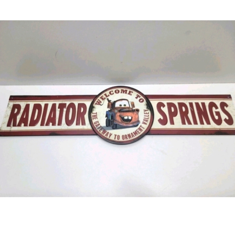 Disney Radiator Springs Sign - Red and Brown